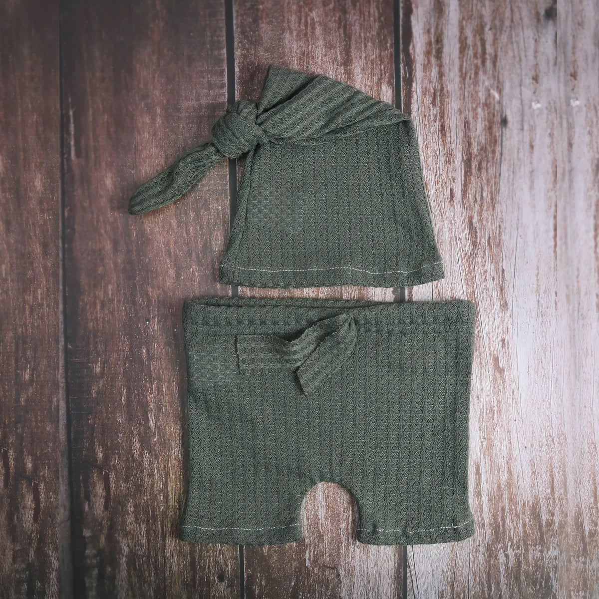 Newborn Knitted Hat Jumpsuit Infants Photo
