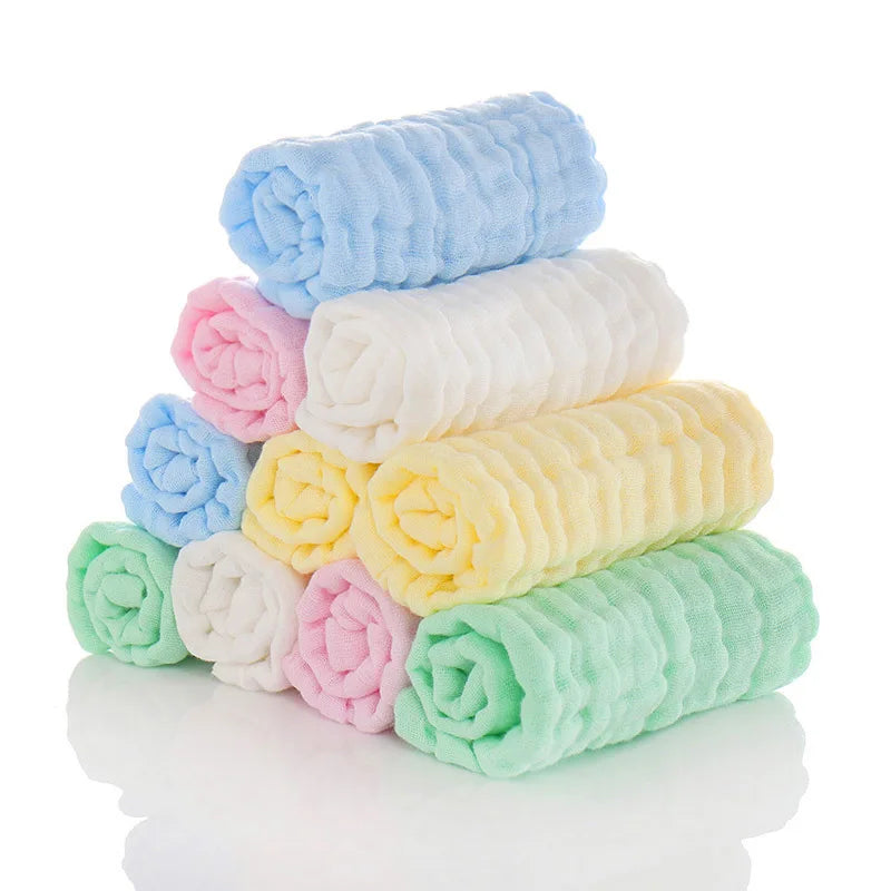 Baby Bath Face Towel Saliva Towels 6 Layer Cotton Newborn Feeding Saliva Towels Washcloth Hand Towel Handkerchief 30x30cm