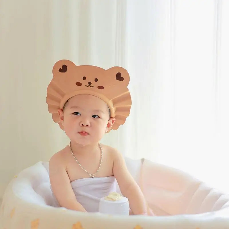 Anti slip Solid Baby Bath Cap Girl boy Safe
