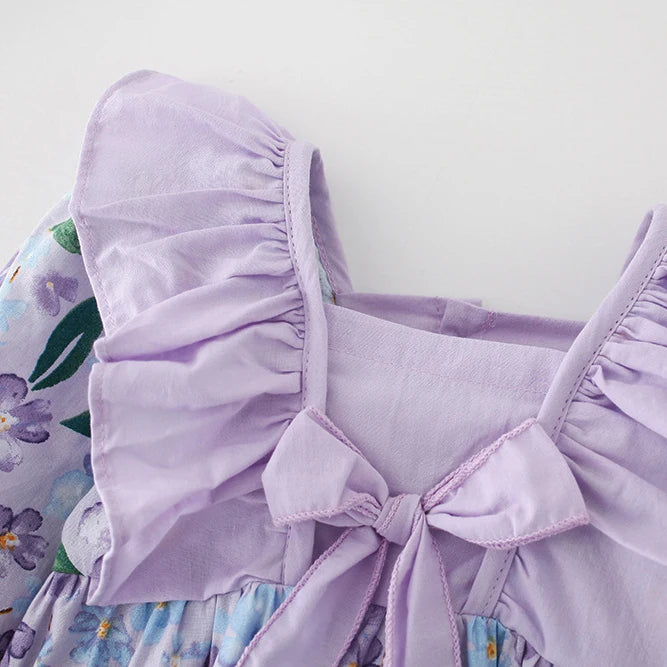 Pure Cotton Kids Onepiece Fashion Floral Baby Clothing