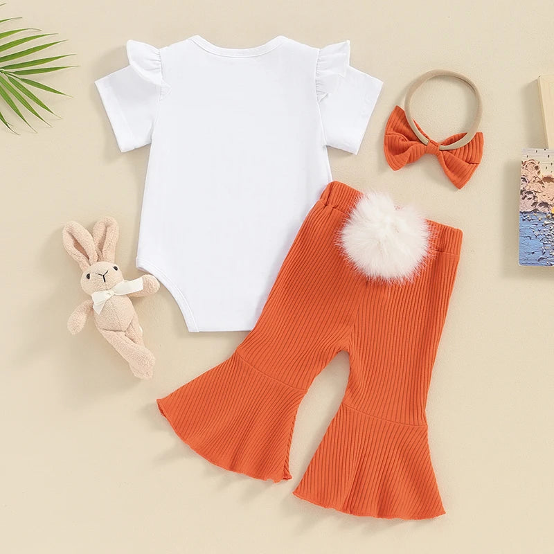 0-18M Toddler Baby Girl Easter Outfit Bunny Rabbit Sets Clothes