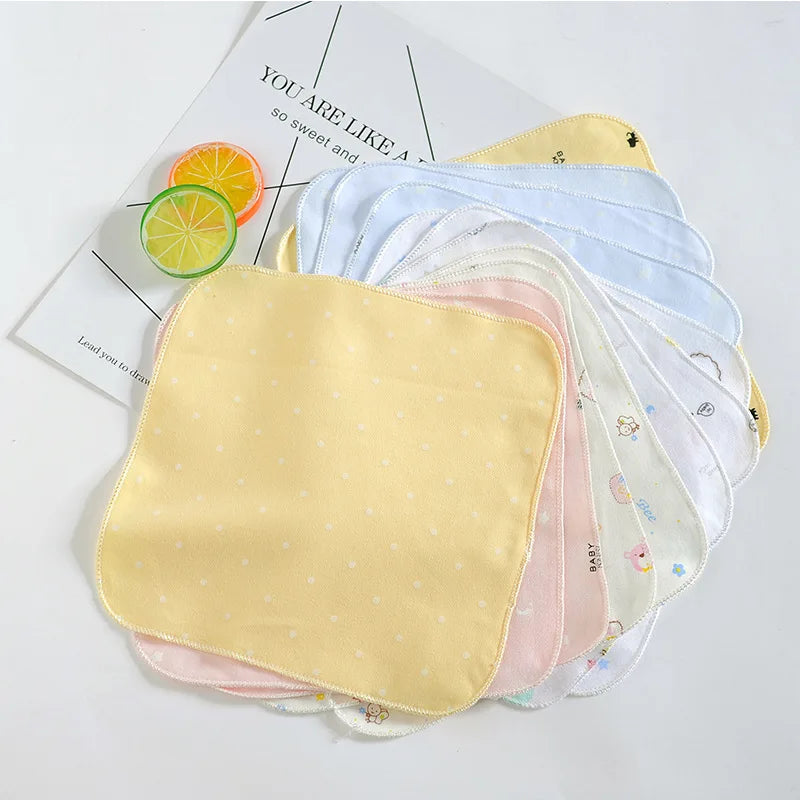 6Pcs 100% Cotton Saliva Towel Quick Dry Breathable