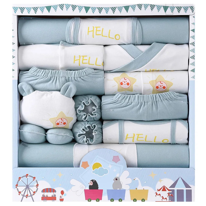 18Pcs Baby Cotton Newborn Gift Set Autumn Long Sleeve