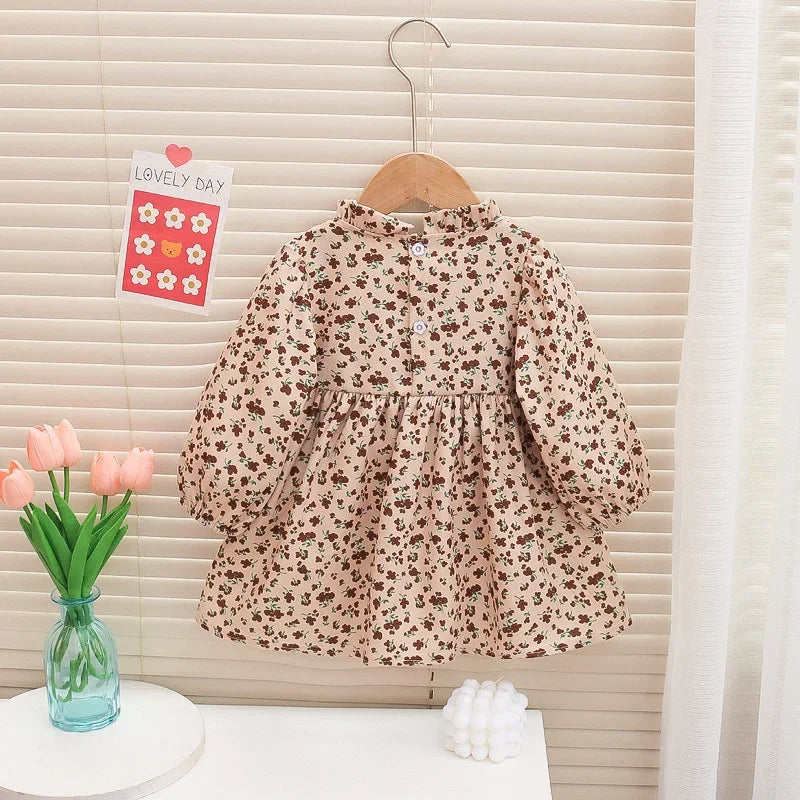 2024 Girls First Birthday Print Baby Girls Dresses