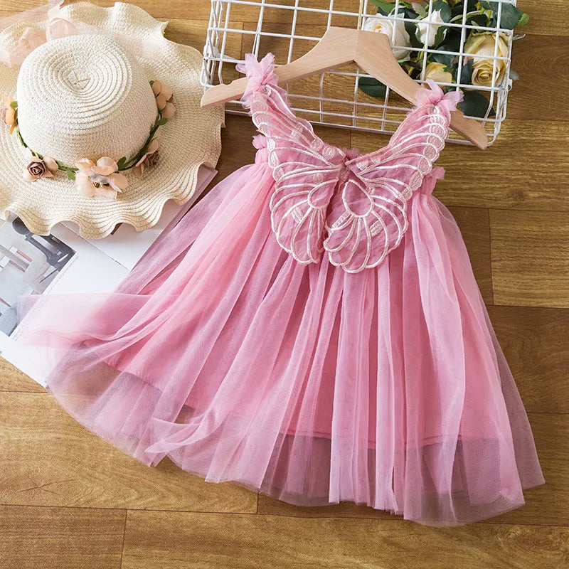 1-5 Yrs New Summer Cute Sleeveless Lace Big Bow Princess Dresses