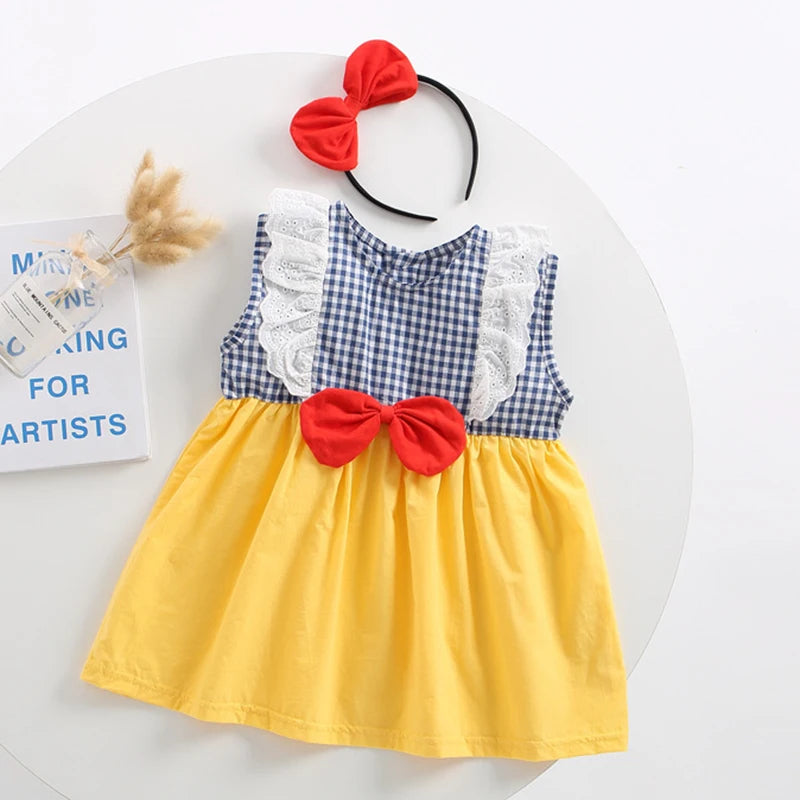 Flower Printed Toddler Baby Girls Sister Dress Summer