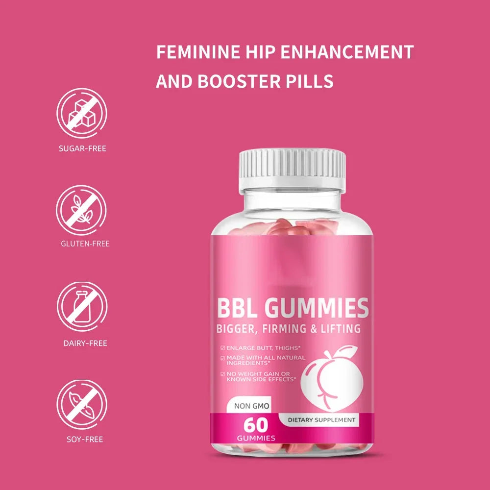 1 bottle BBL Gummies Hip-lifting Soft Candy Dietary Supplement No Weight Gain Made with All Natural