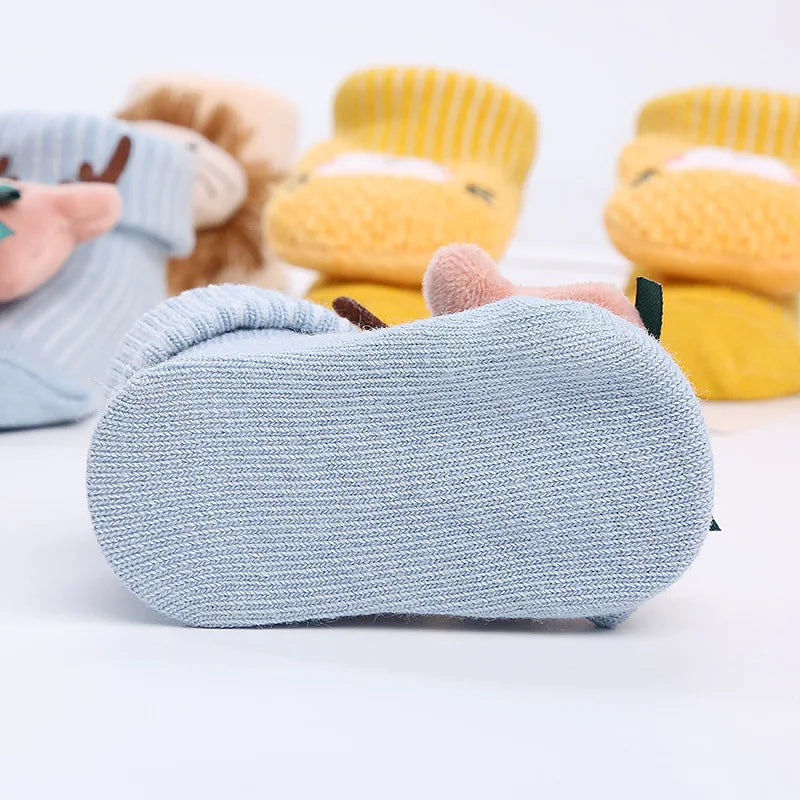 Kawaii Cotton Soft Socks for Infant Baby Cartoon Animal 3D