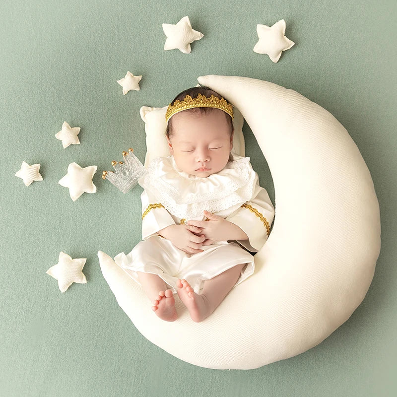 Prince Crown Costume Star Moon Pillow Posing Props