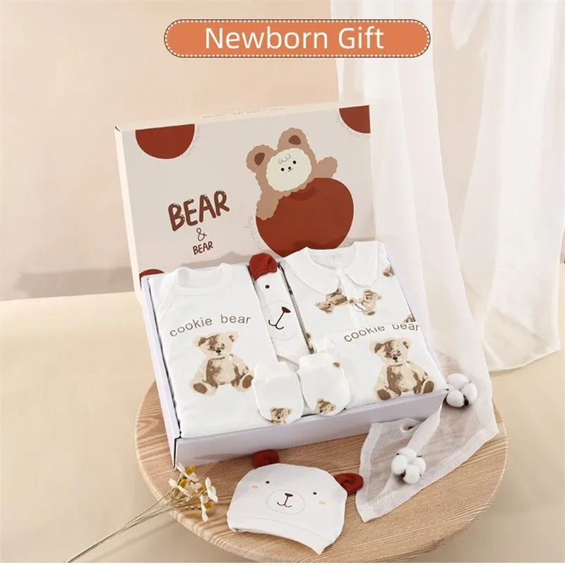 19/23/25pcs 100% Cotton Newborn Baby Gift Set With Box