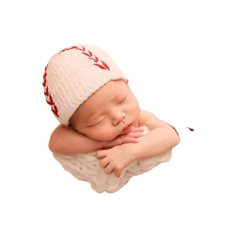 Newborn Photography Prop Accessories Baseball Knitted Hat