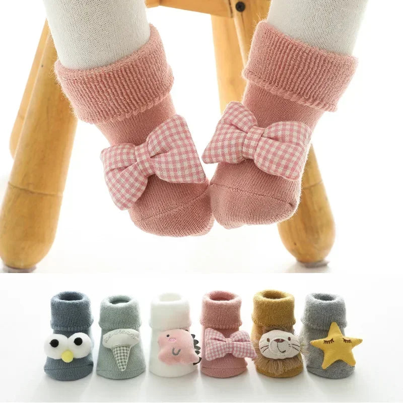 Autumn Winter Baby Newborn Cartoon Sock Shoes