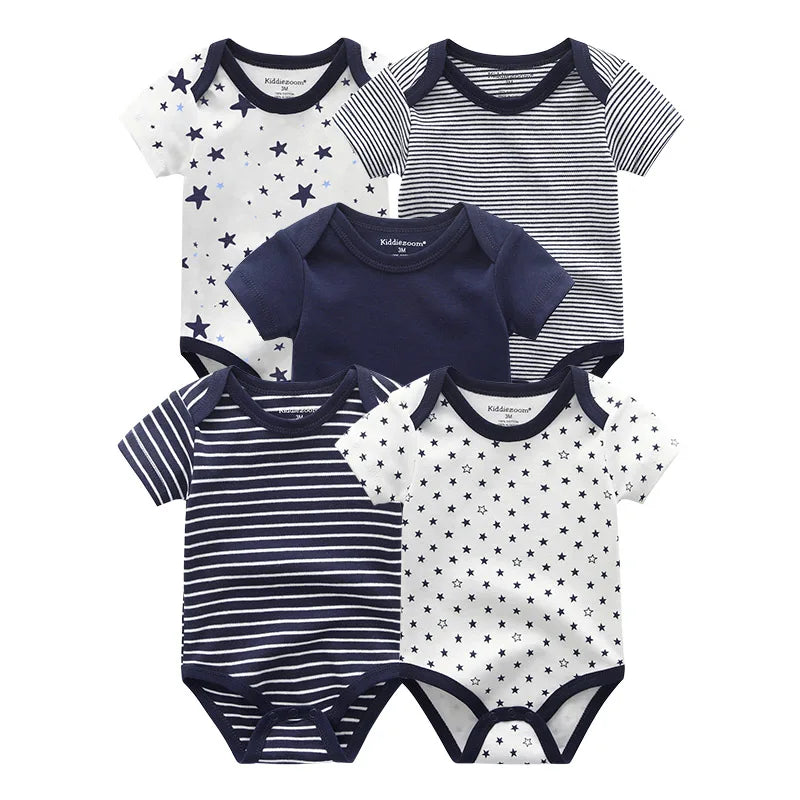 5Pieces Cotton Baby Boy Clothes Set Bodysuits