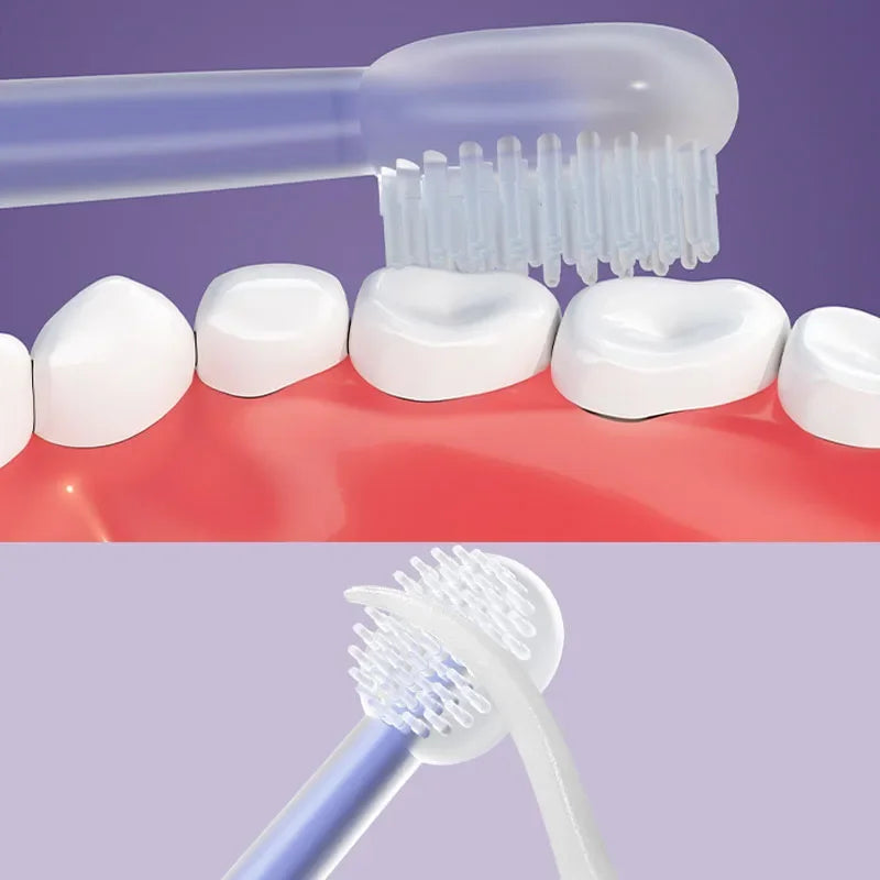 3pcs Baby Teeth Oral Care Cleaning Set Infant Silicone Toothbrush Kids 360 Degree Soft Oral Tongue Coating Care Cleaning Board