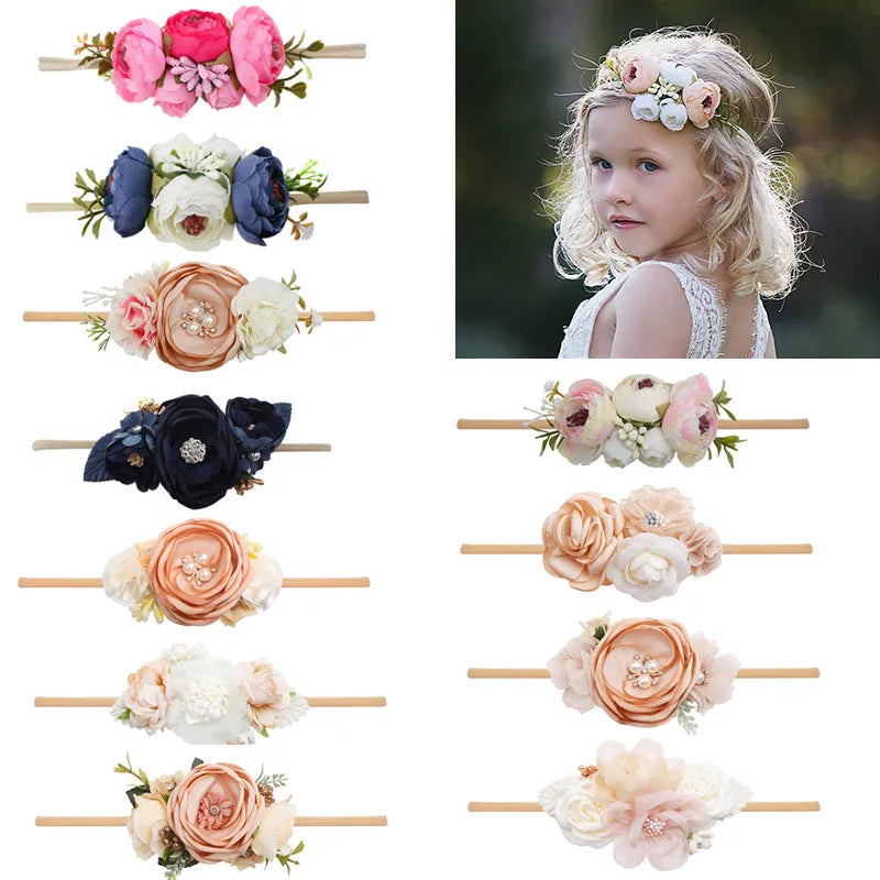 New Hot Flower Super Elastic Baby Headband