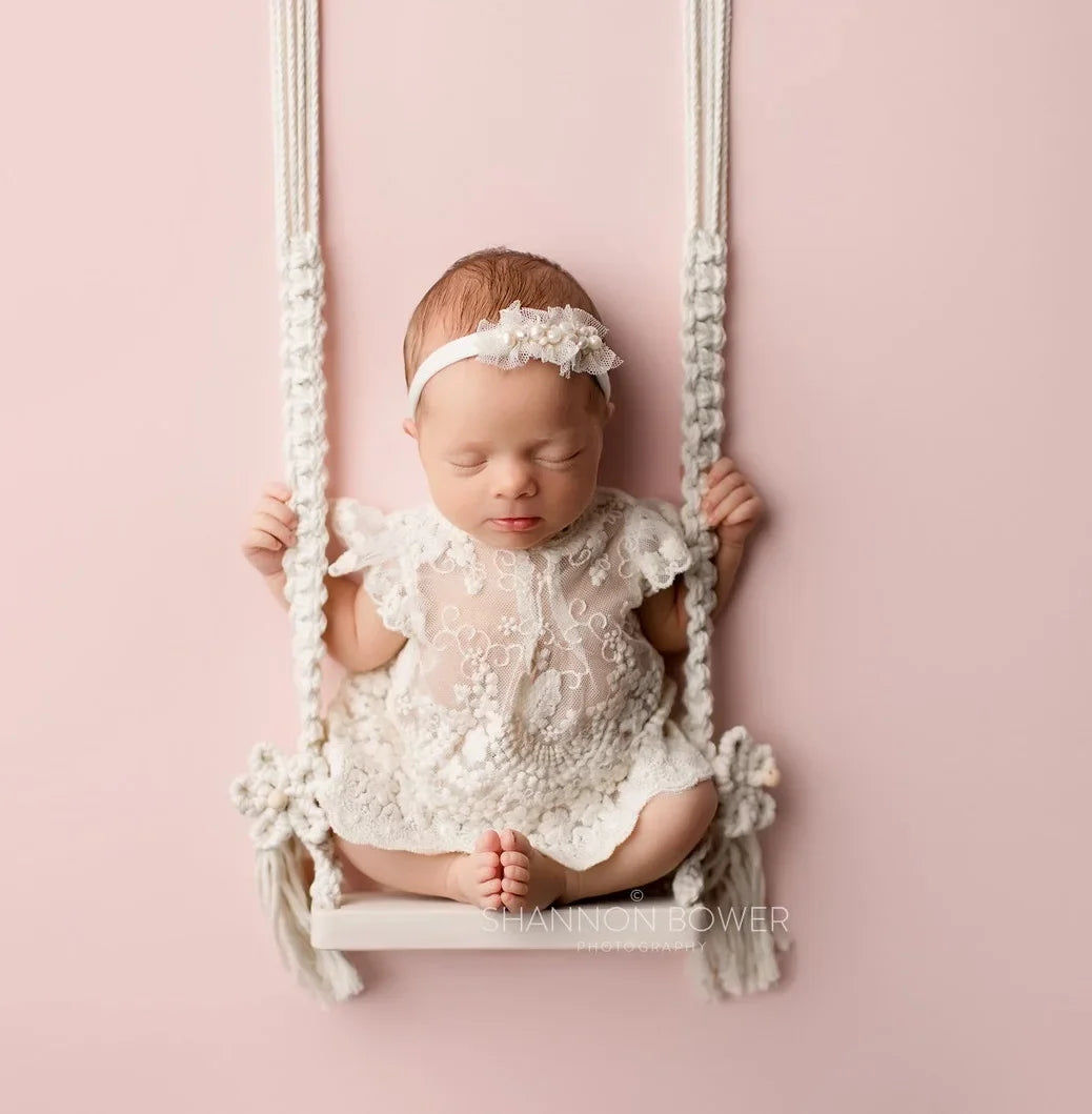 Baby Swing Newborn Photography Props Wooden Chair