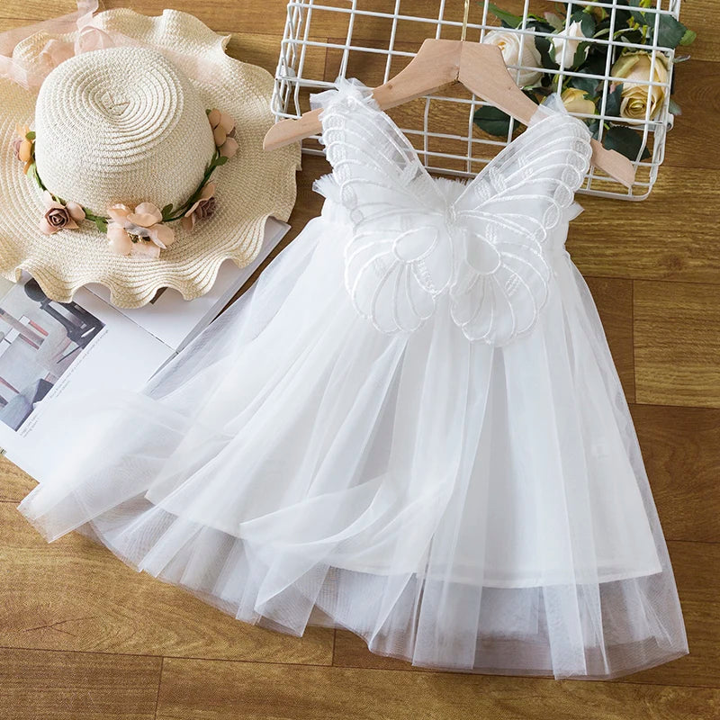 1-5 Yrs New Summer Cute Sleeveless Lace Big Bow Princess Dresses