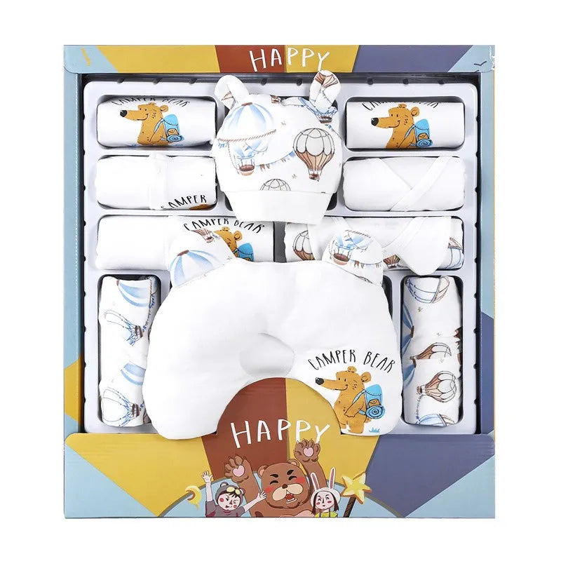 0-3m Newborn Baby Bear Pattern Pure Cotton Suit Without Box