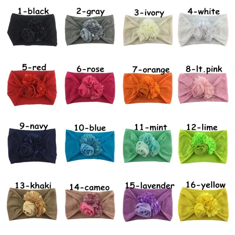 Fashion Baby Girls Chiffon Flower Knit