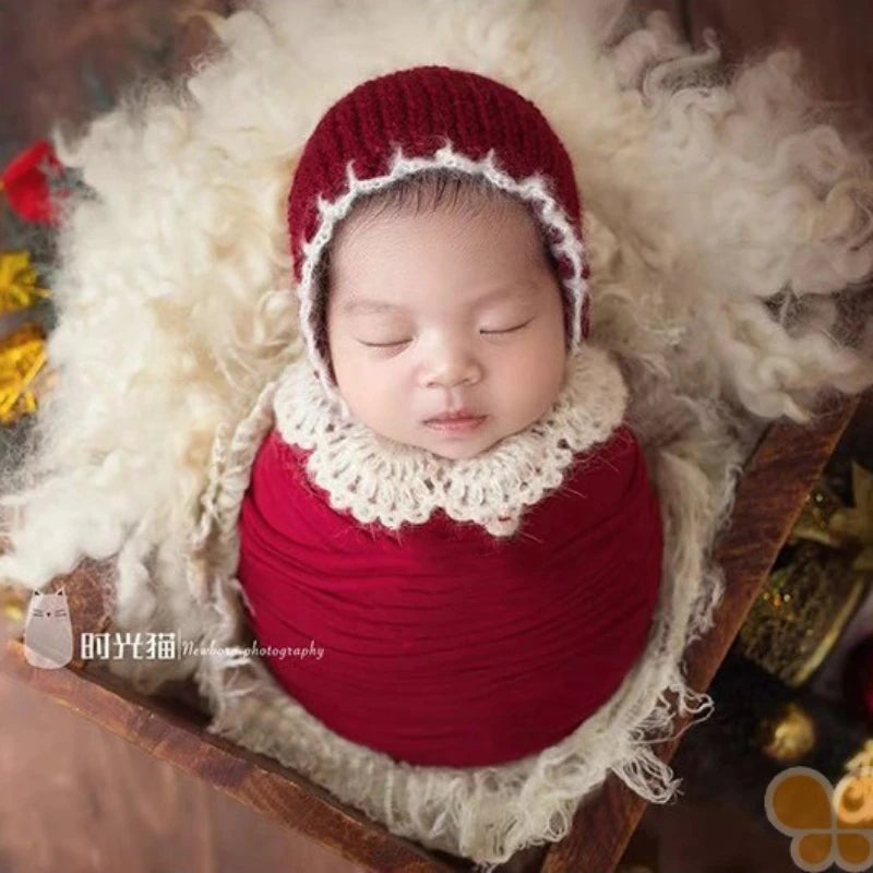 Little Red Hat Baby Handmade Woolen Clothing