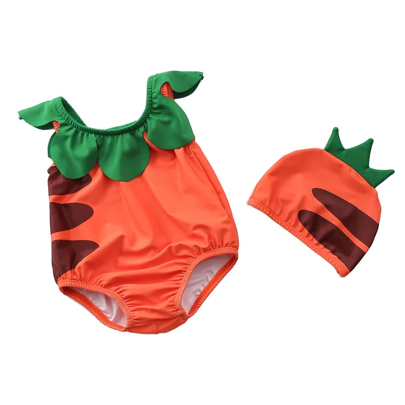 Newborn 0-3Y Babies New Fruits Swimsuit 2pcs