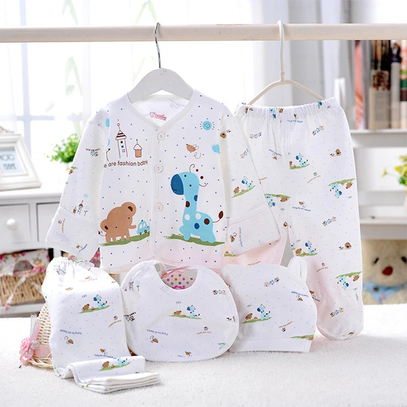 5Piece Spring Fall Baby Girl Clothes Toddler Boy Clothing Sets