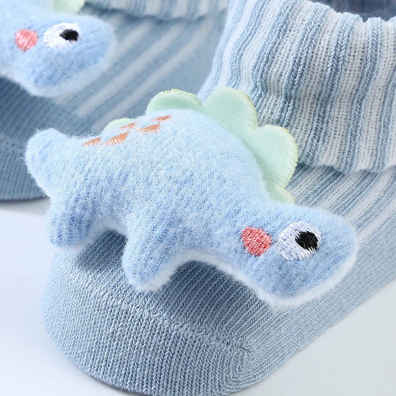 Winter Newborn Plush Dinosaur Thick Warm Stocking