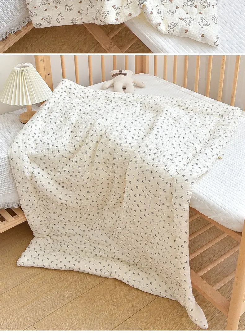 Baby Cotton Muslin Comforter Blanket Newborn