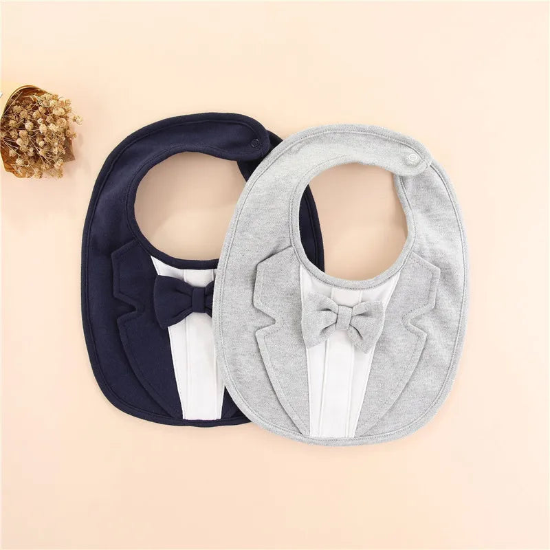 0-24Month Baby Bibs For Girls Boys 100% Cotton Gentleman Style Burp Cloth