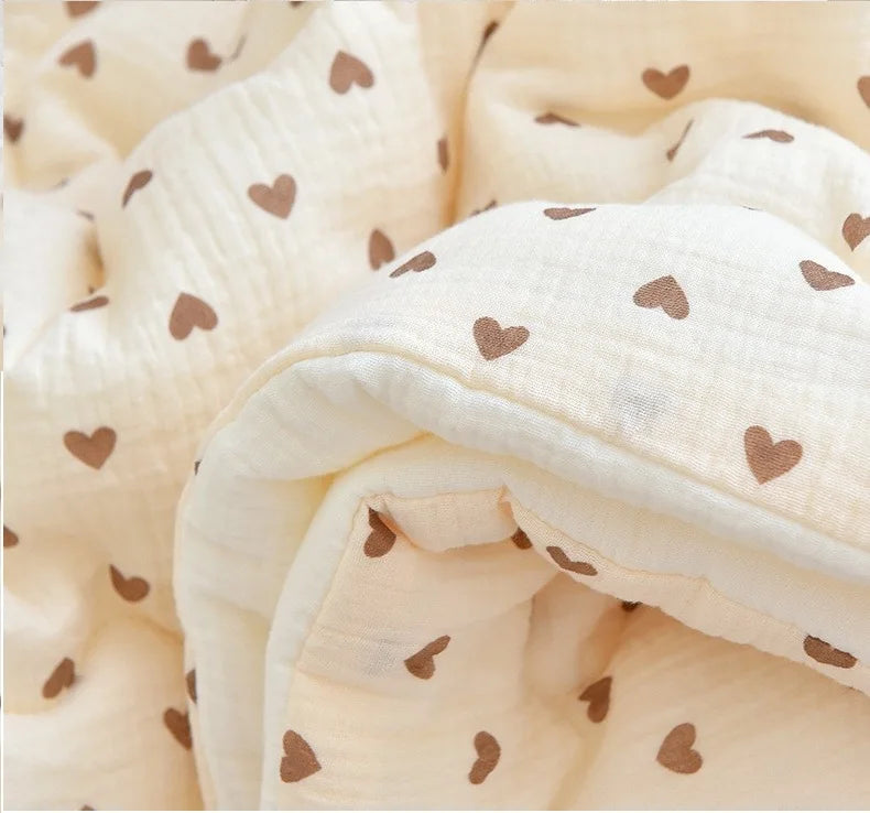 Baby Cotton Muslin Comforter Blanket Newborn