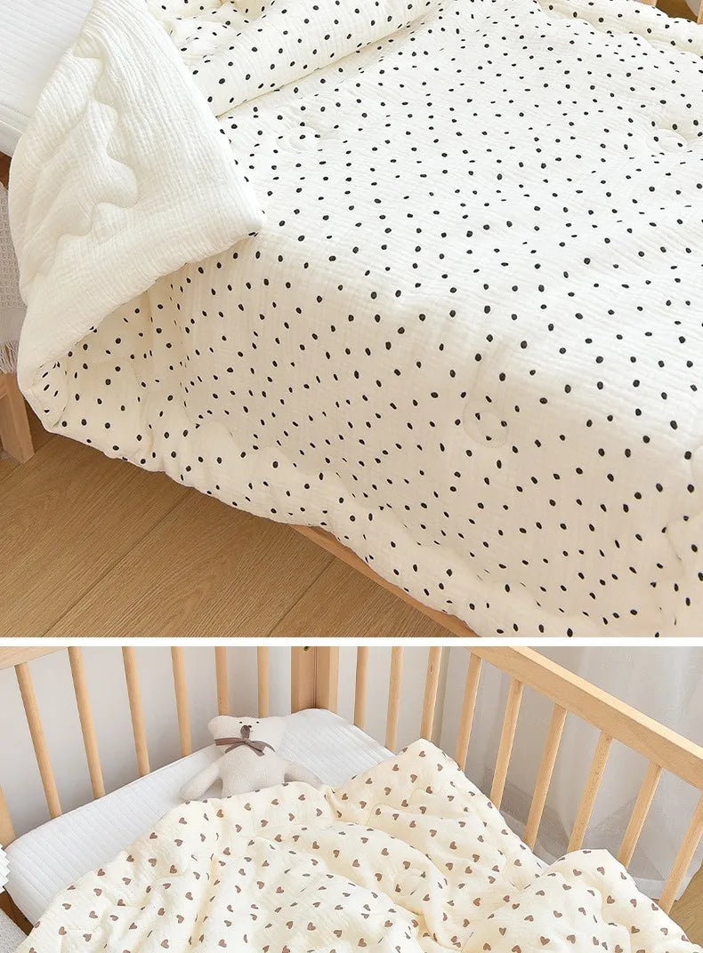Baby Cotton Muslin Comforter Blanket Newborn