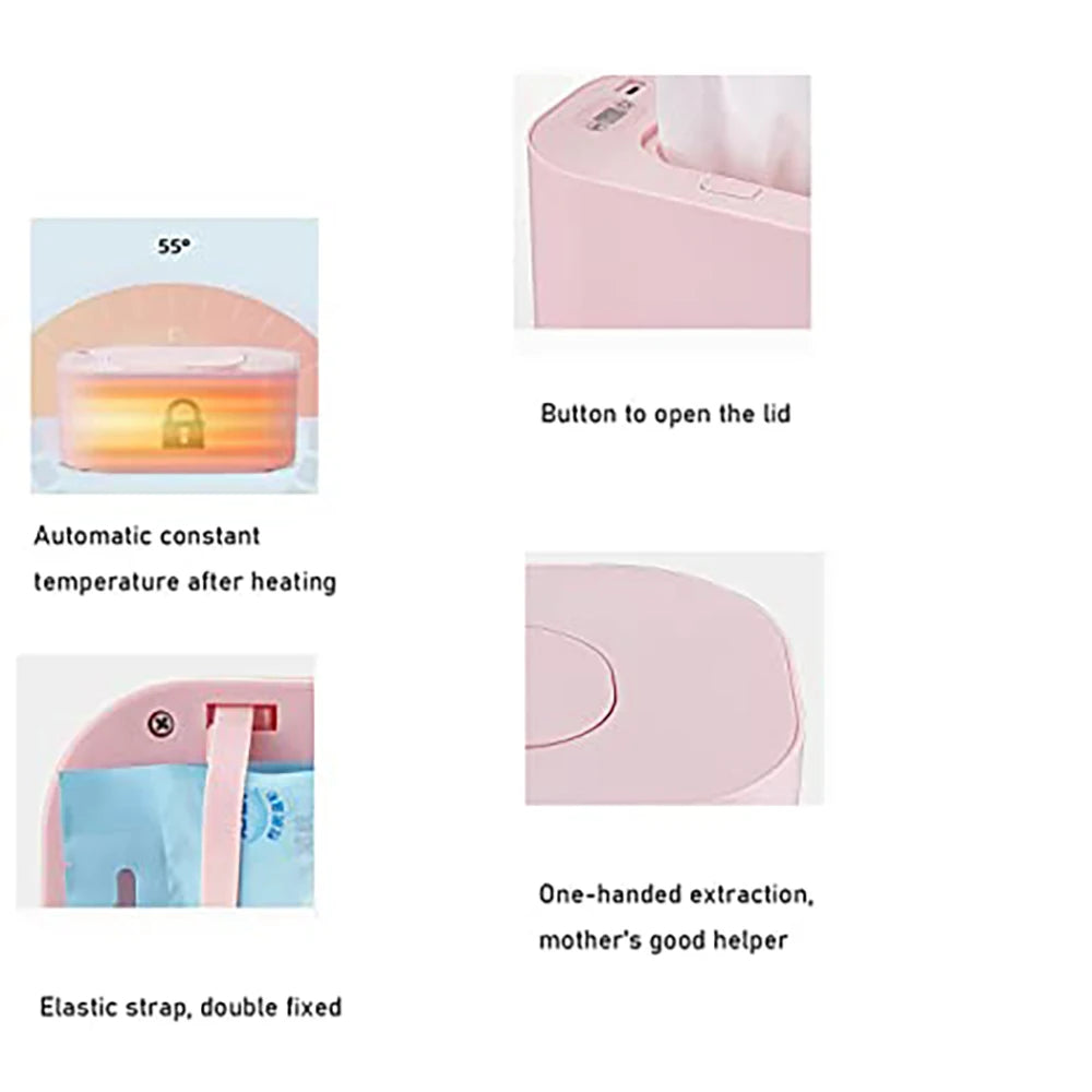 New Baby Wipe Warmer Heater Wet Towel Dispenser Napkin Heating Box