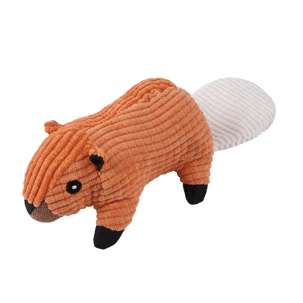 Plush Dog Toy Animals Shape Bite Resistant Squeaky Toys
