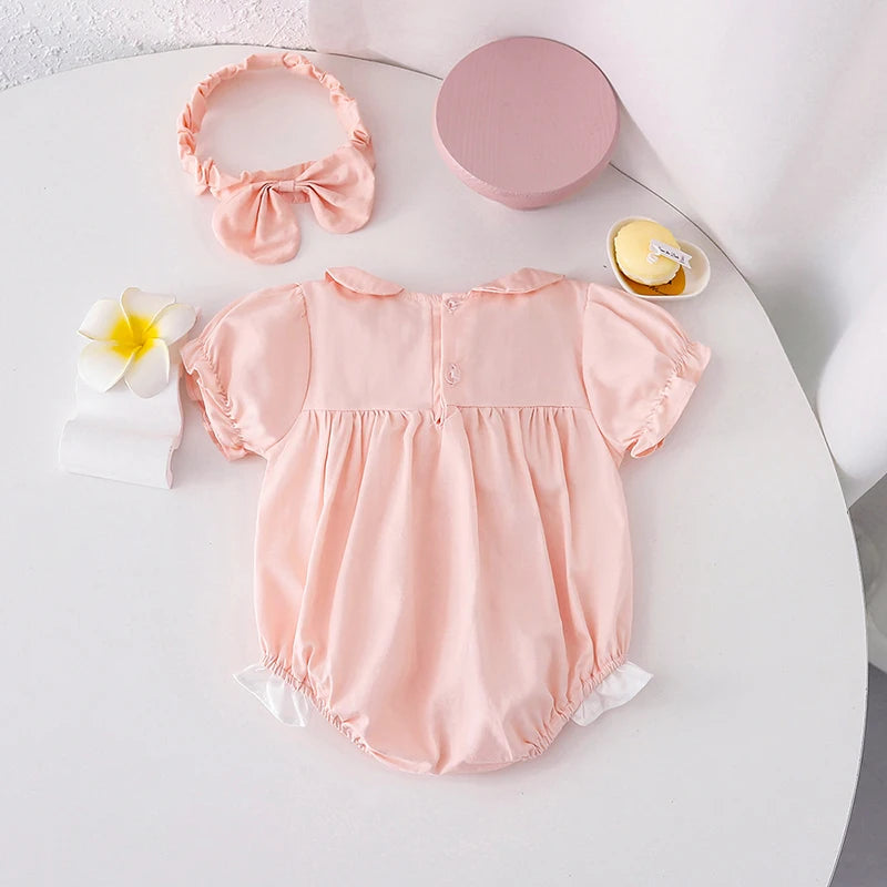 Toddler Baby Girls Sister Clothes With Floral Headband