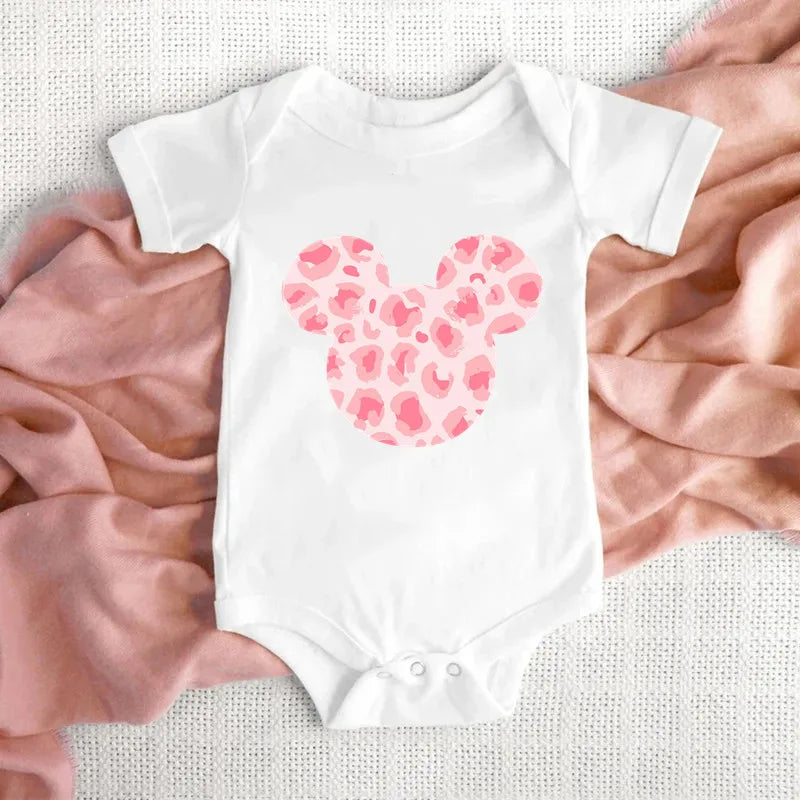 100% Cotton Babies Clothes Minnie Mouse Head New Born Bodysuit