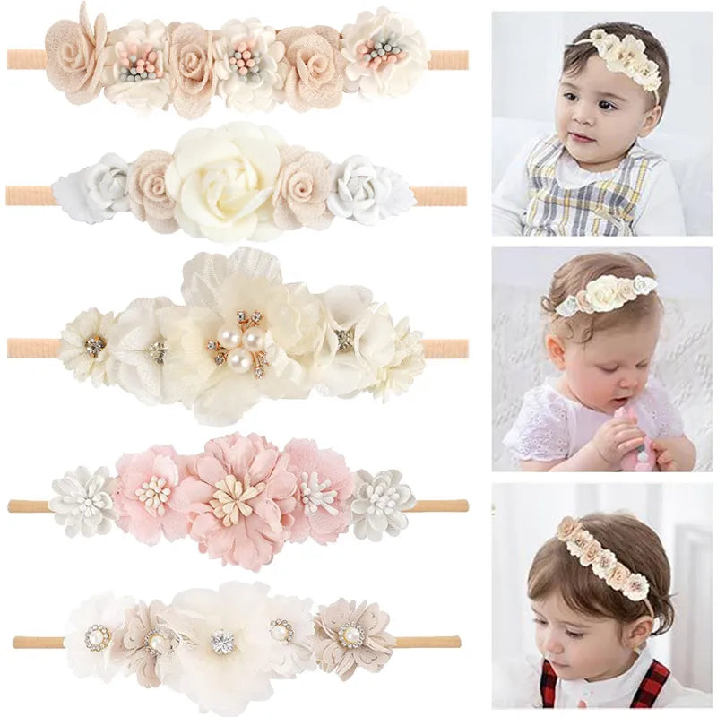 Baby Girl Newborn Elastic Flower Toddler Hair Band