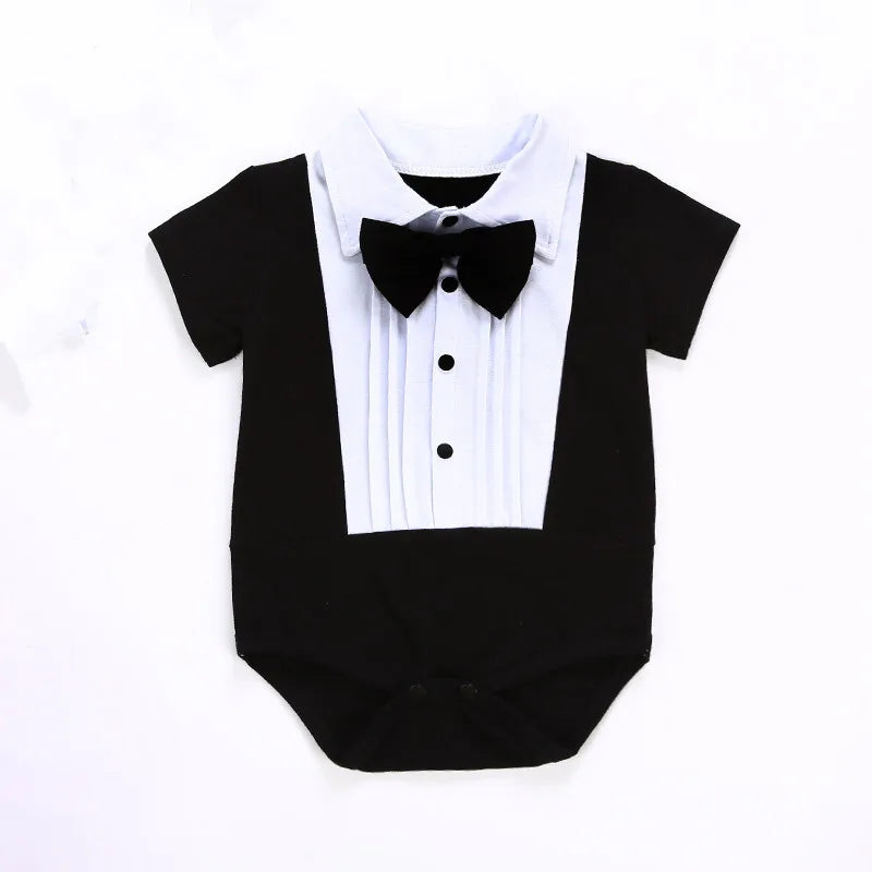 Summer Baby Gentleman Shirt Body Toddler Infant Bodysuit