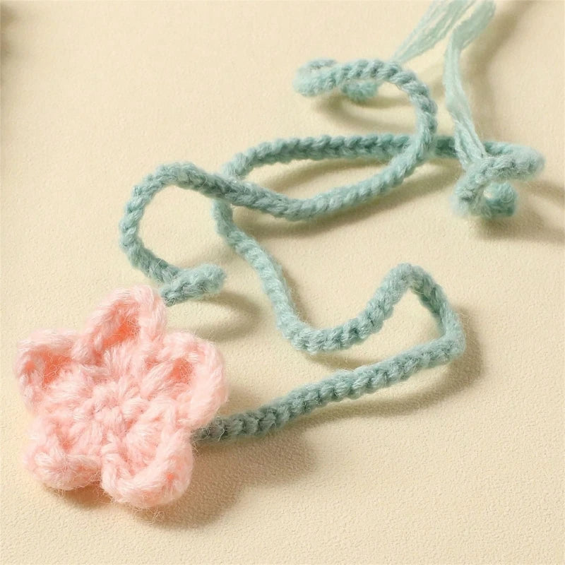3pc Baby Photography Props Knitted Mermaid tail Costume + flower Hairband set