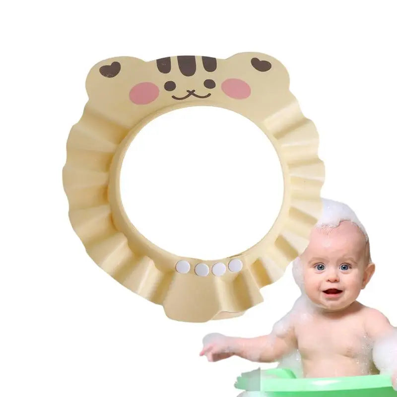 Anti slip Solid Baby Bath Cap Girl boy Safe