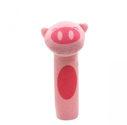 Colourful Animal Rattle Plush Stuffed Handbell Baby Soft Rattle Toys