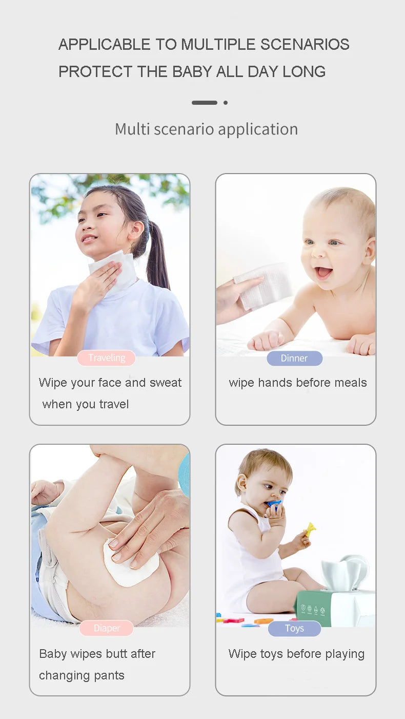 Baby Wipes, Water Based Baby Diaper Wipes Hypoallergenic and Unscented 80 Count