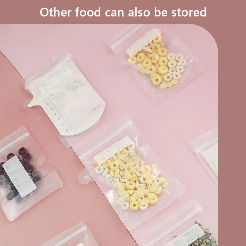 30Pcs Mother Milk Baby Food Storage BPA Safe Feeding Bag