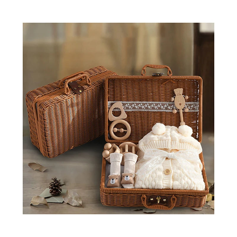 Organic Color Cotton Baby Clothes Set For Newborn gift set box
