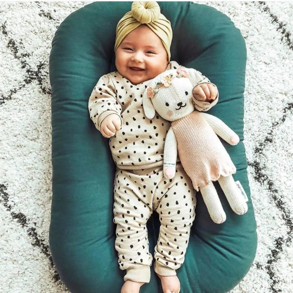 75*45cm Baby Nest Bed Newborn Portable Crib Travel Bed Infant Toddler Cotton Cradle Baby Bed Bassinet Bumper
