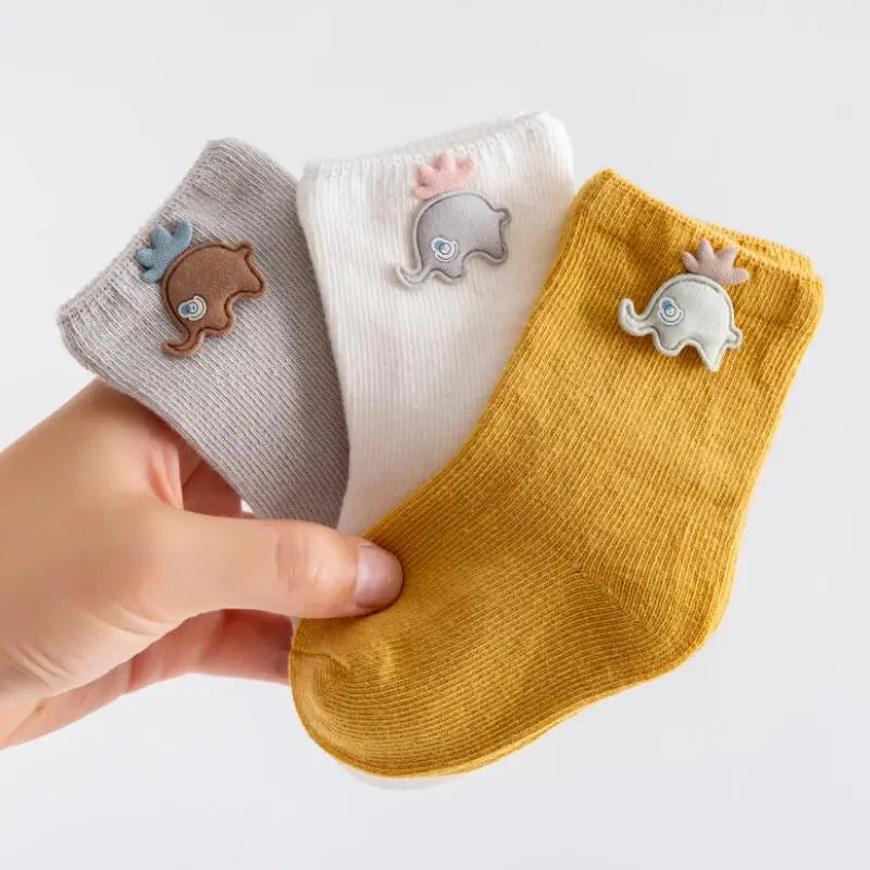3 Pairs/Lot Baby Cotton Socks
