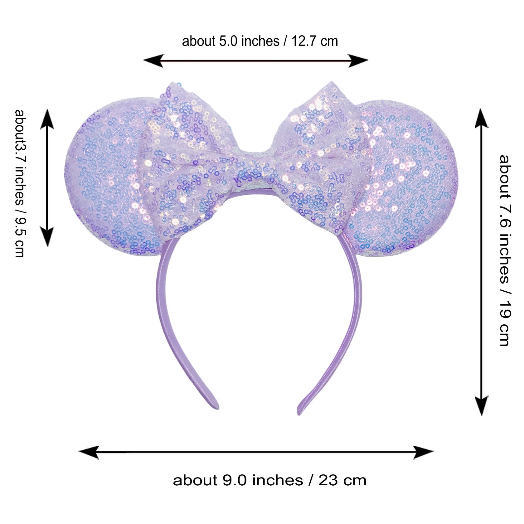 Girls Mouse Ear Hairband For Girls 5" Hair Accessories Headband