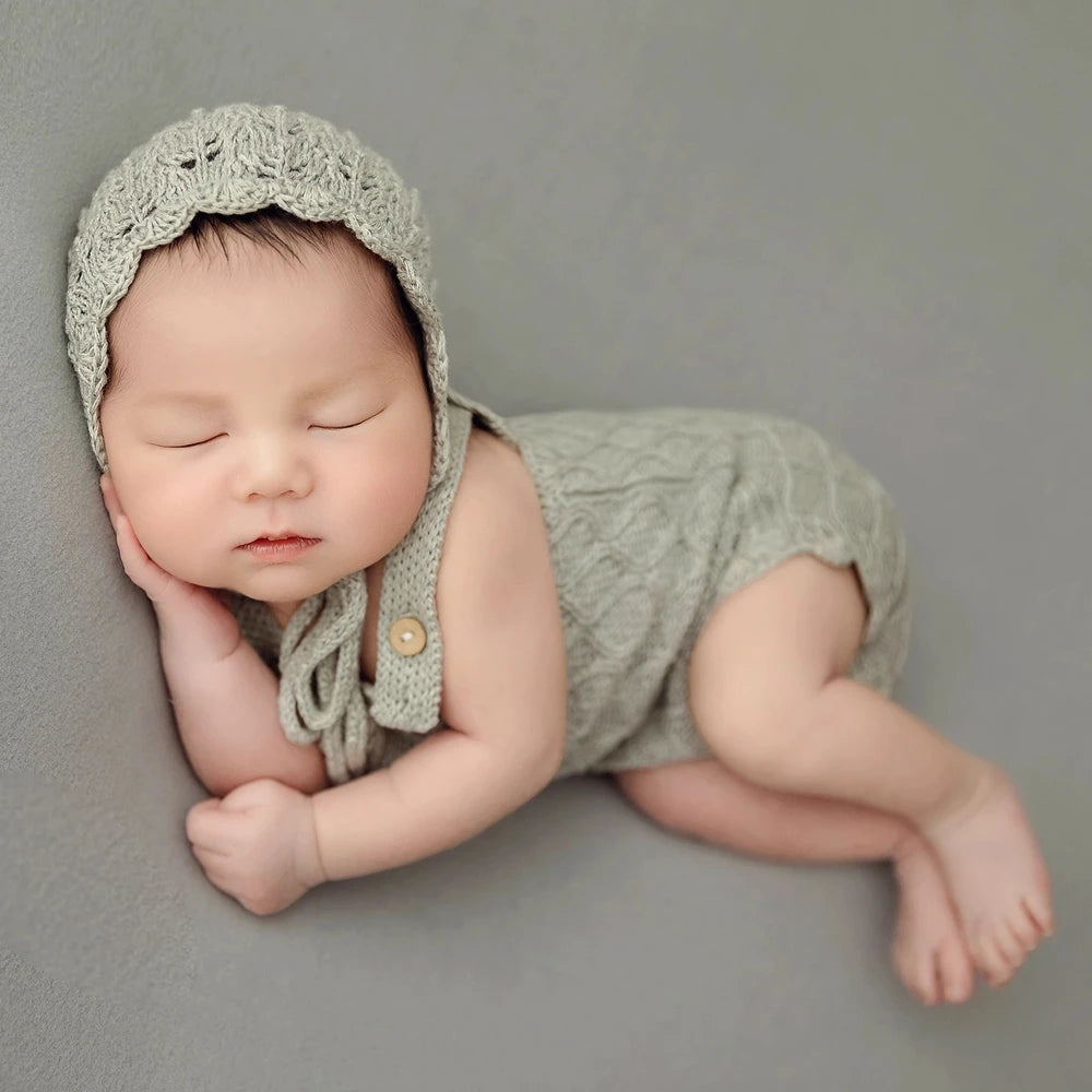Knitted Newborn Girl Outfit Baby Photography Props