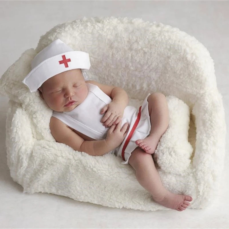 Photography Props Suit for Baby Girl Newborn Nurse Outfit
