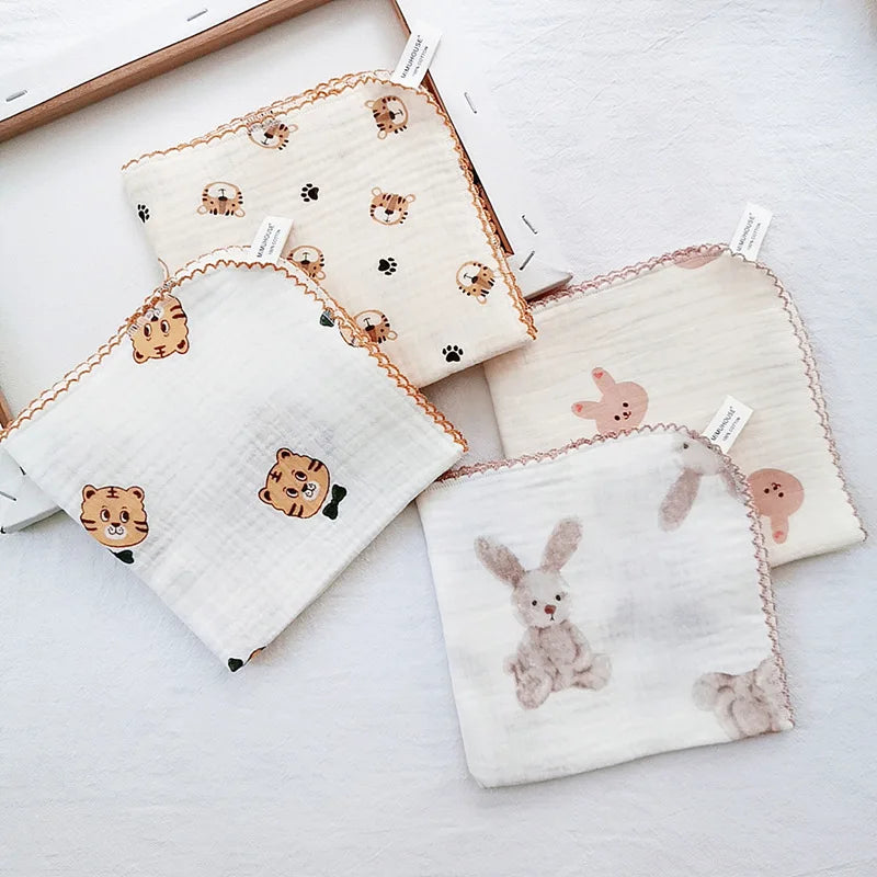 4 Layer Soft Saliva Towel Cotton Baby Face Towel