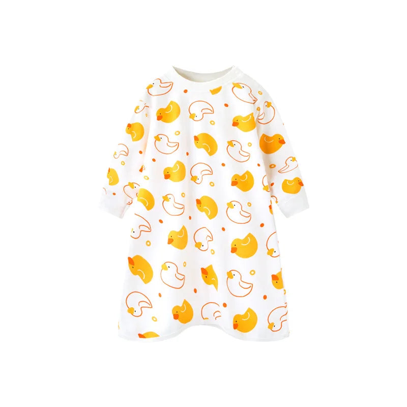 Baby Sleepwear Autumn Cartoon Printed Cotton Nightgowns
